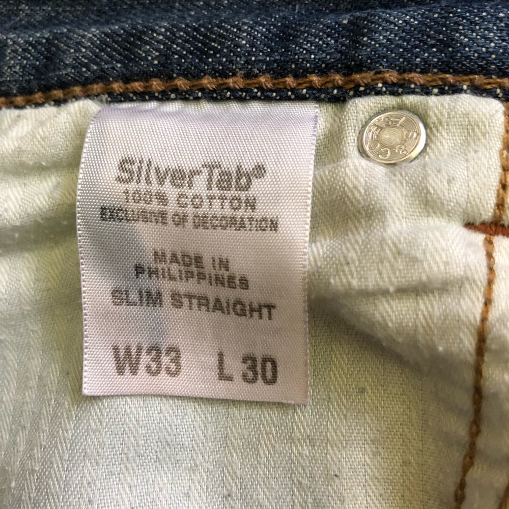 Levi’s Silvertab 33x30 Slim Straight Jeans Flap Pocket - Gem